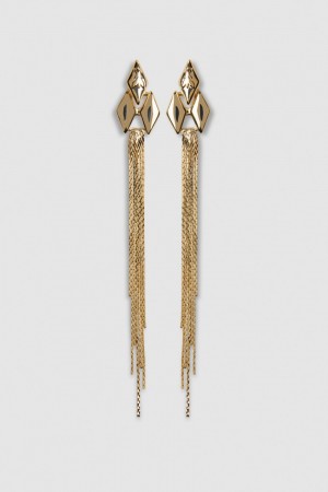 Patrizia Pepe Brass Pendant Earrings Goud | VNE625719