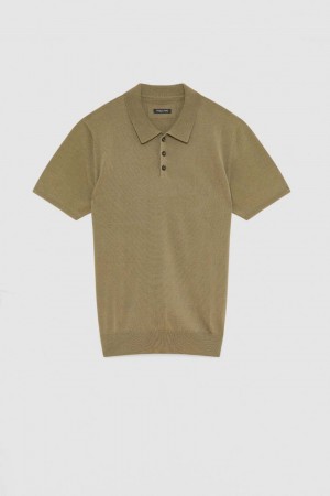 Patrizia Pepe Cotton Blend Polo Shirt Groen | WVH438169