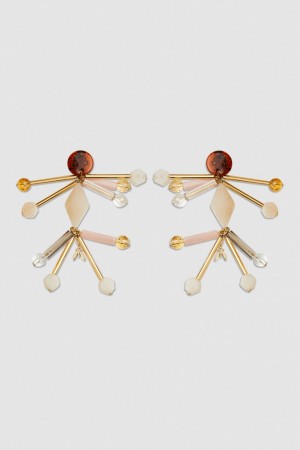 Patrizia Pepe Earrings With Techno Pop Fly Appliqué Gekleurd | YSJ189356