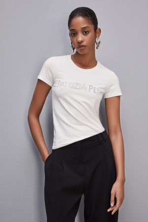 Patrizia Pepe Essential T-shirt Wit | GFK574136