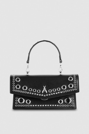 Patrizia Pepe Fly Bamby Eyelet Bag Zwart | JCH938752