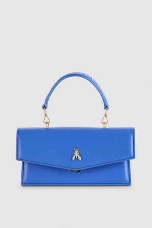 Patrizia Pepe Fly Bamby Leather Shoulder Bag Blauw | PAC213964