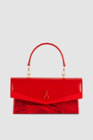 Patrizia Pepe Fly Bamby Shoulder Bag With Chain Rood | KYC516024