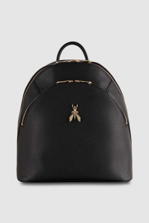 Patrizia Pepe Fly Leather Backpack With Double Pocket Zwart | IJP476208