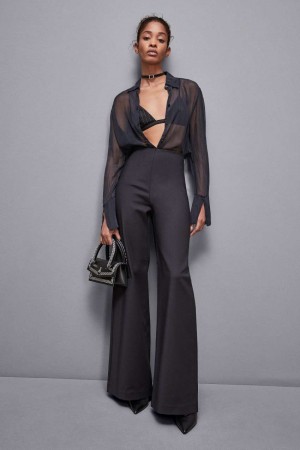 Patrizia Pepe High-waisted Palazzo Pants Zwart | YEB520194