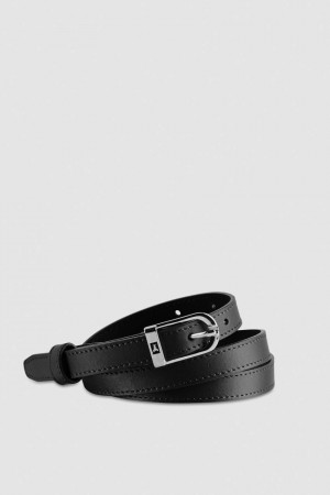 Patrizia Pepe Low-waist Smooth Leather Belt Zwart | FXH895674