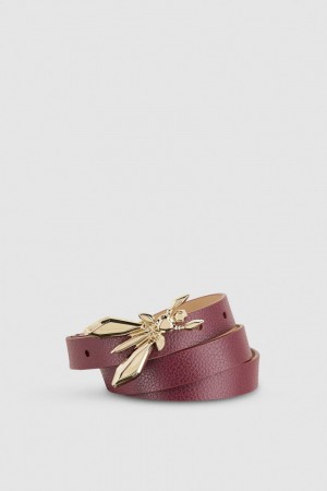 Patrizia Pepe Low-waisted Leather Belt Paars | FPM584096