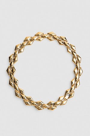 Patrizia Pepe New Chain Brass Necklace Goud | ULB460285