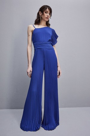 Patrizia Pepe One-shoulder Long-cut Jumpsuit Lichtblauw | OXV910635