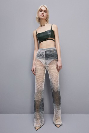 Patrizia Pepe Slim Mesh Pants Gekleurd | TMI601385