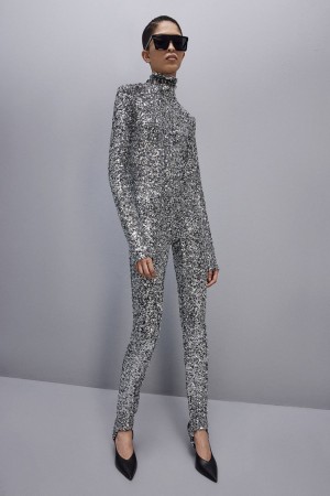 Patrizia Pepe ﻿turtleneck Sequined Jumpsuit Grijs | SRJ827049