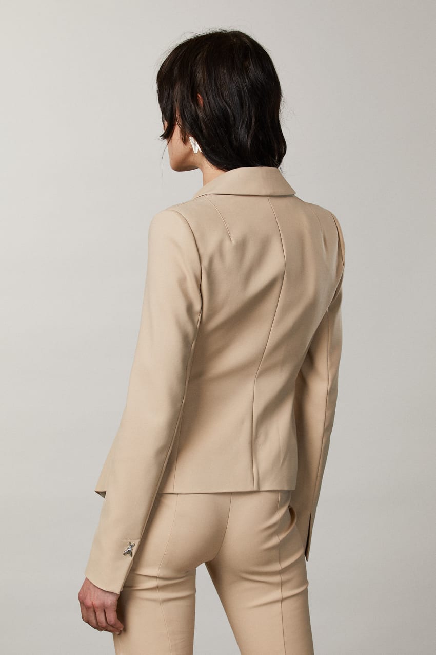 Patrizia Pepe 2-button Slim Jacket Beige | QRA607981