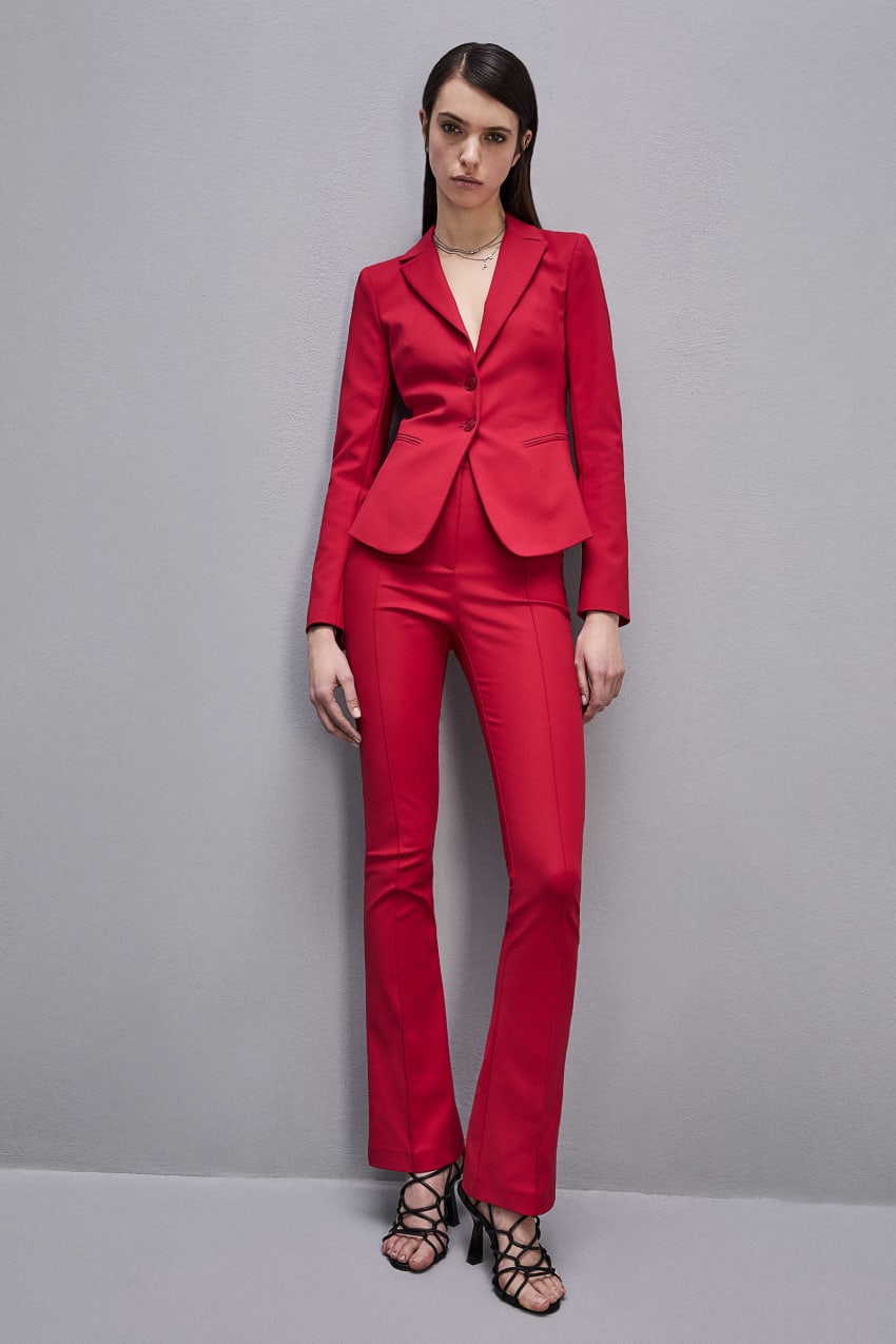 Patrizia Pepe 2-button Slim Jacket Rood | OEC581397