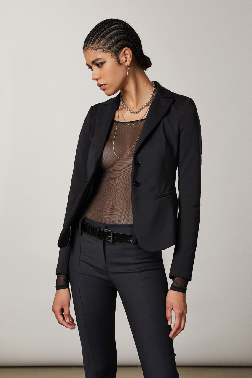 Patrizia Pepe 2-button Slim Jacket Zwart | WTS974162