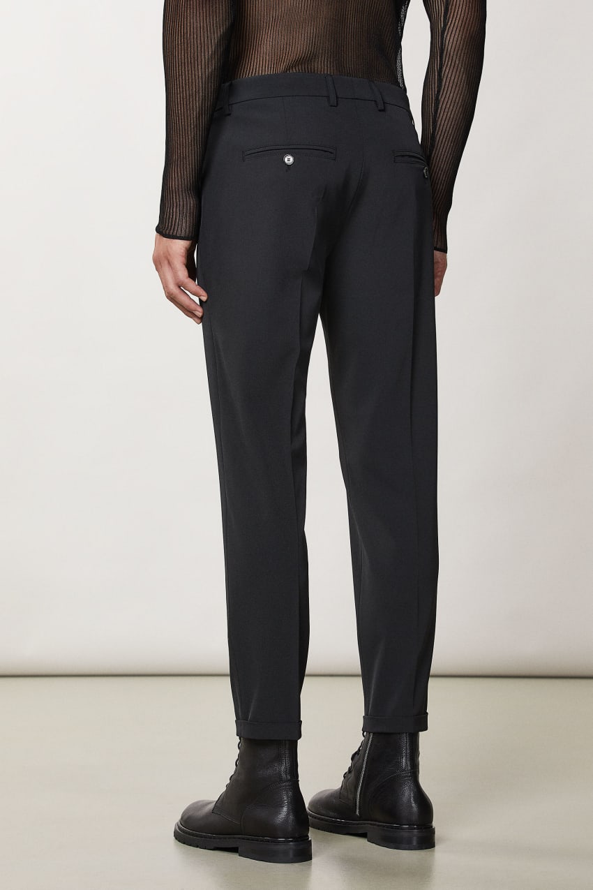 Patrizia Pepe Ankle Pants With Zipper Zwart | TKV428510