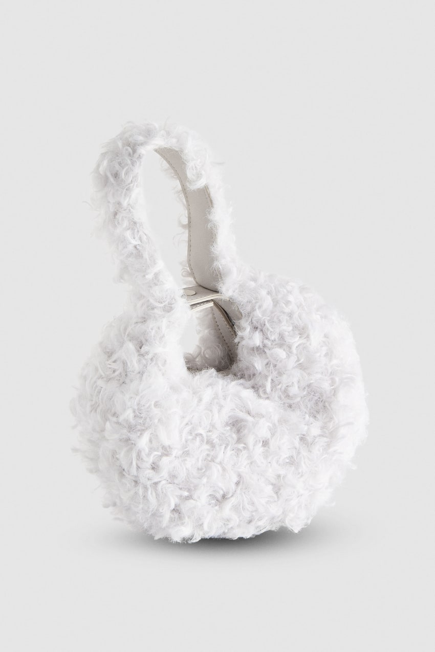 Patrizia Pepe Bangle Bag Fluffy Wit | HGF756241