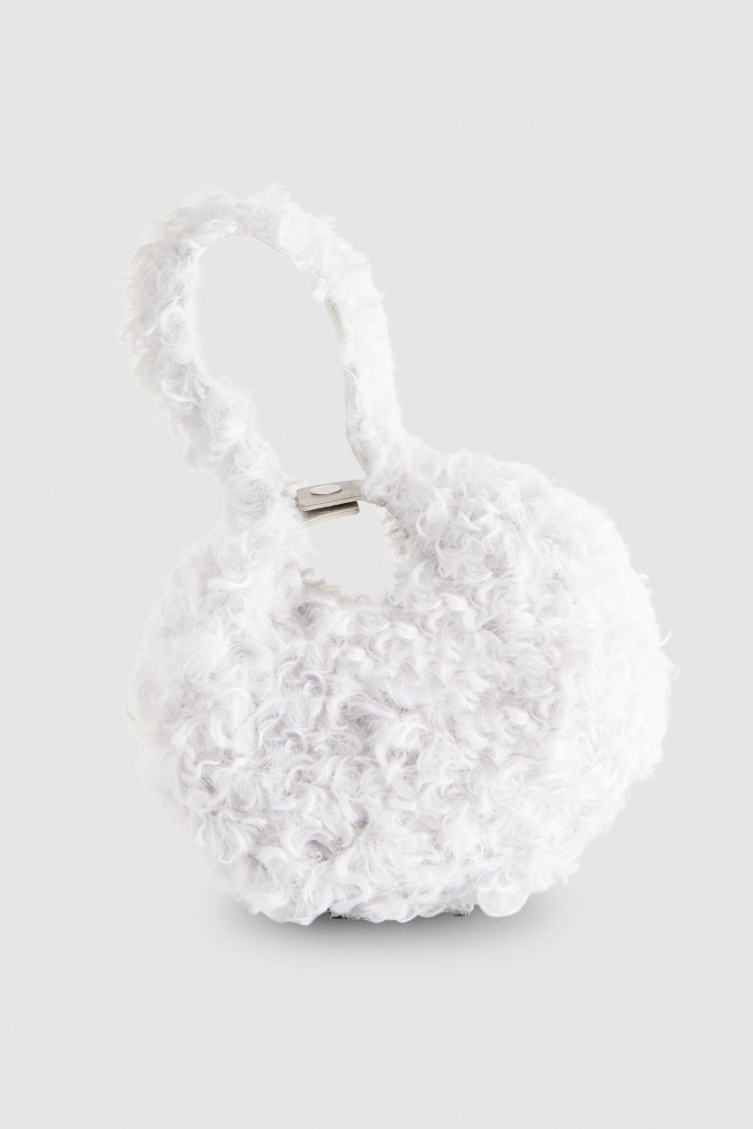 Patrizia Pepe Bangle Bag Fluffy Wit | HGF756241