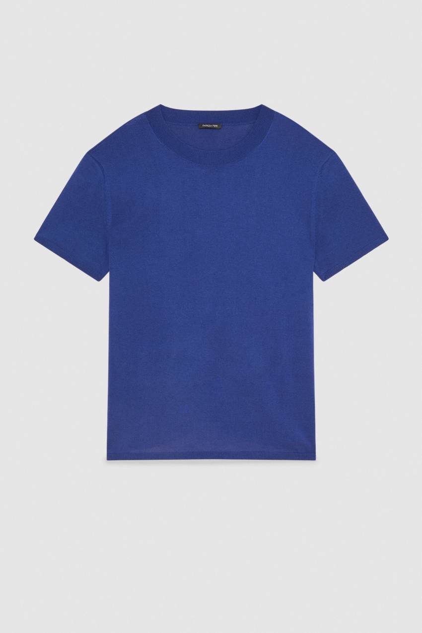 Patrizia Pepe Boxy T-shirt Lichtblauw | KVB208396