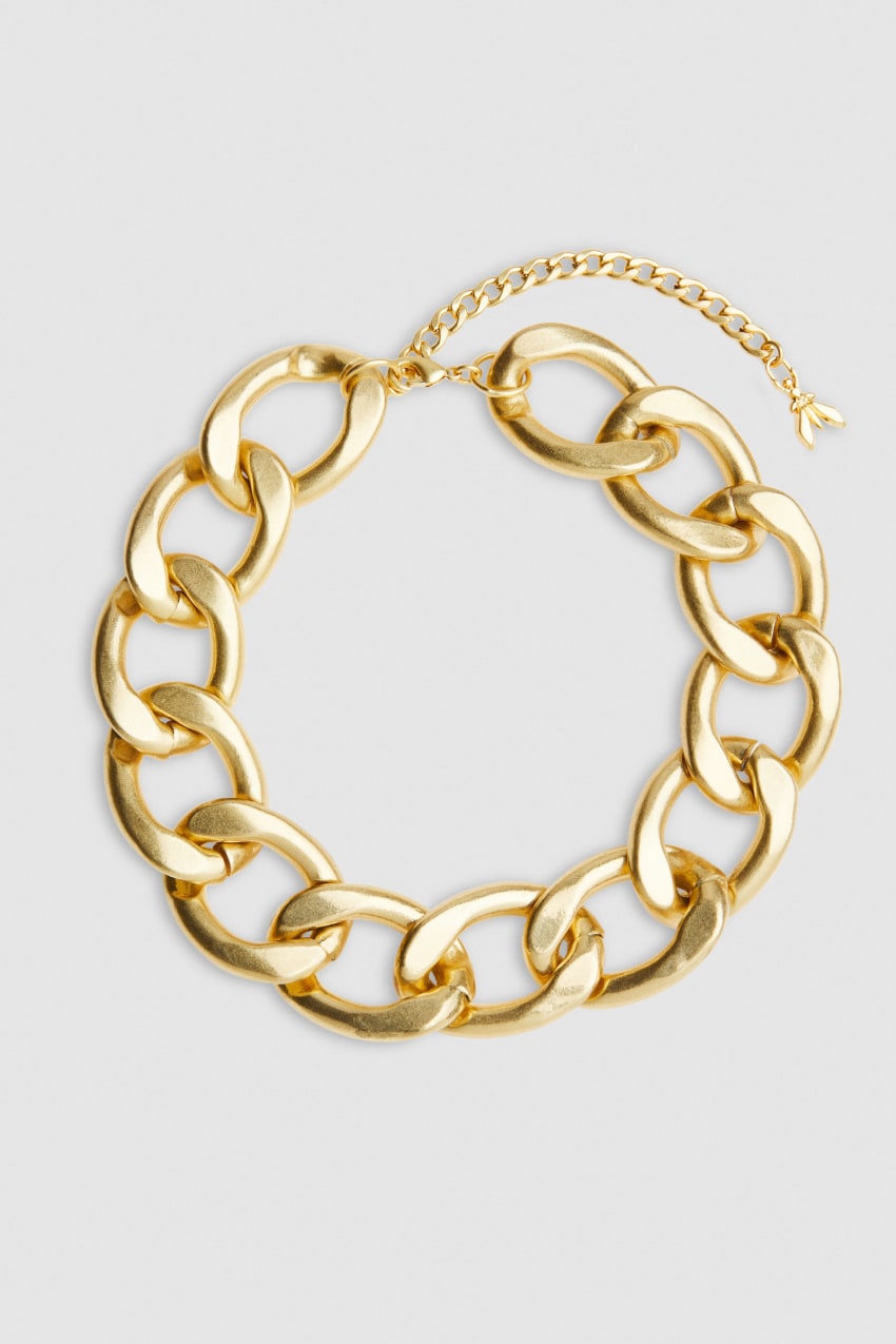 Patrizia Pepe Brass And Aluminum Necklace Goud | CVS281793