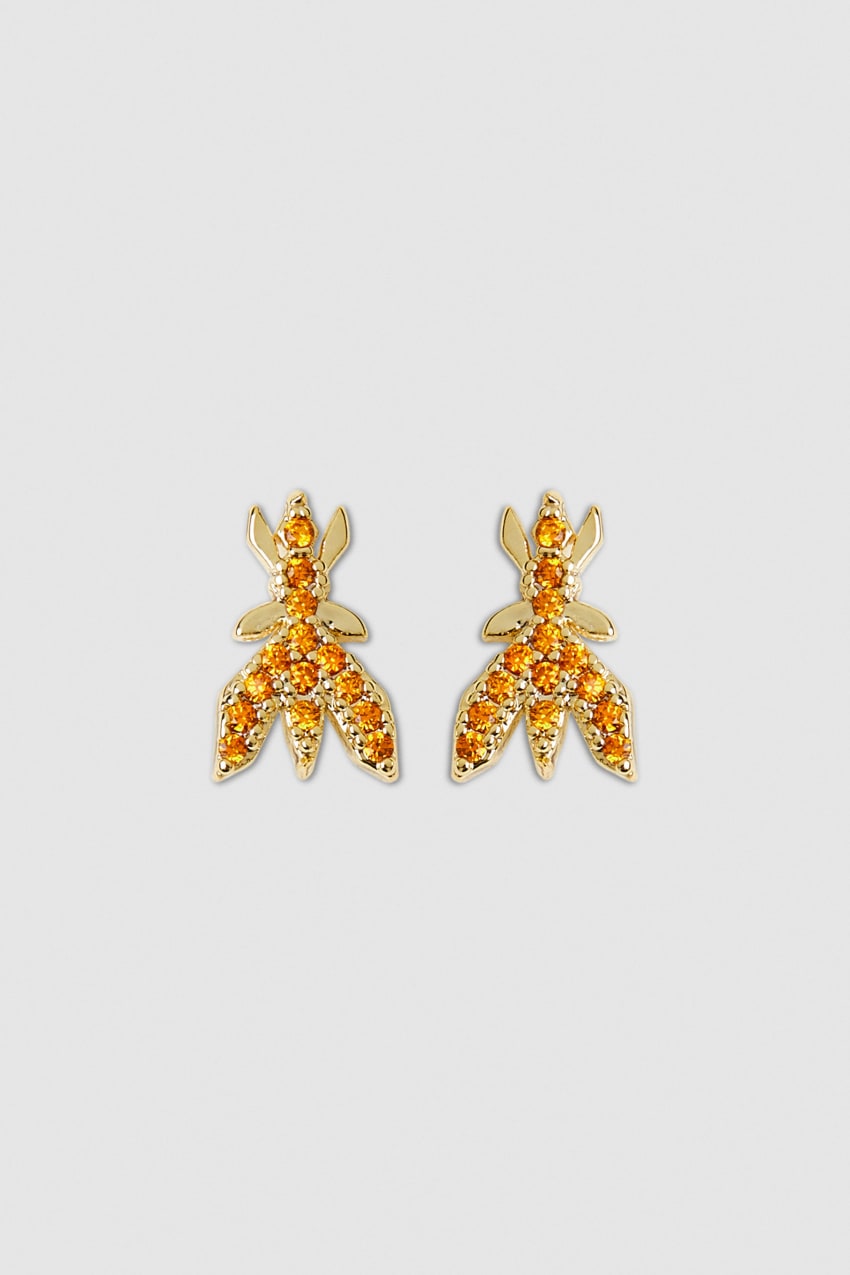 Patrizia Pepe Brass Earrings Oranje | LEA392108