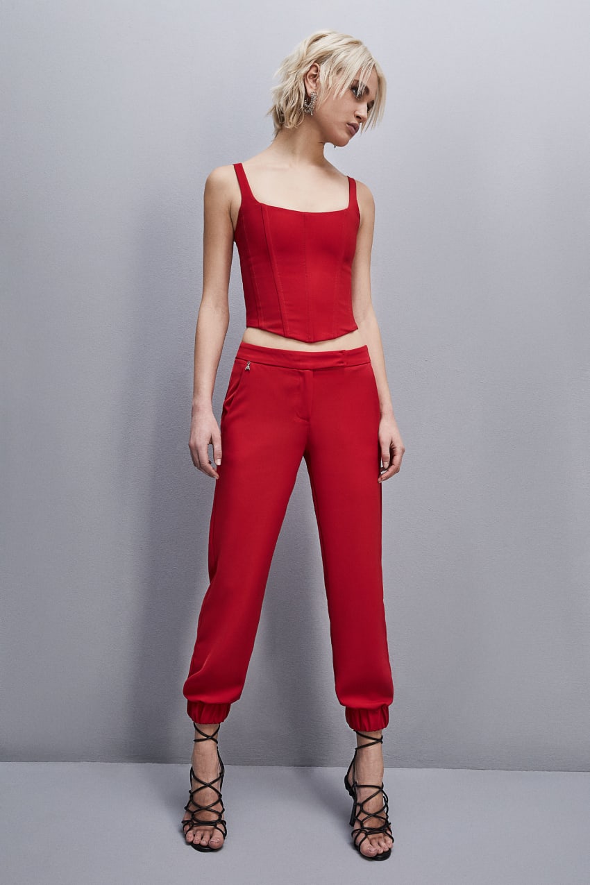 Patrizia Pepe Bustier Top Rood | SRK826903