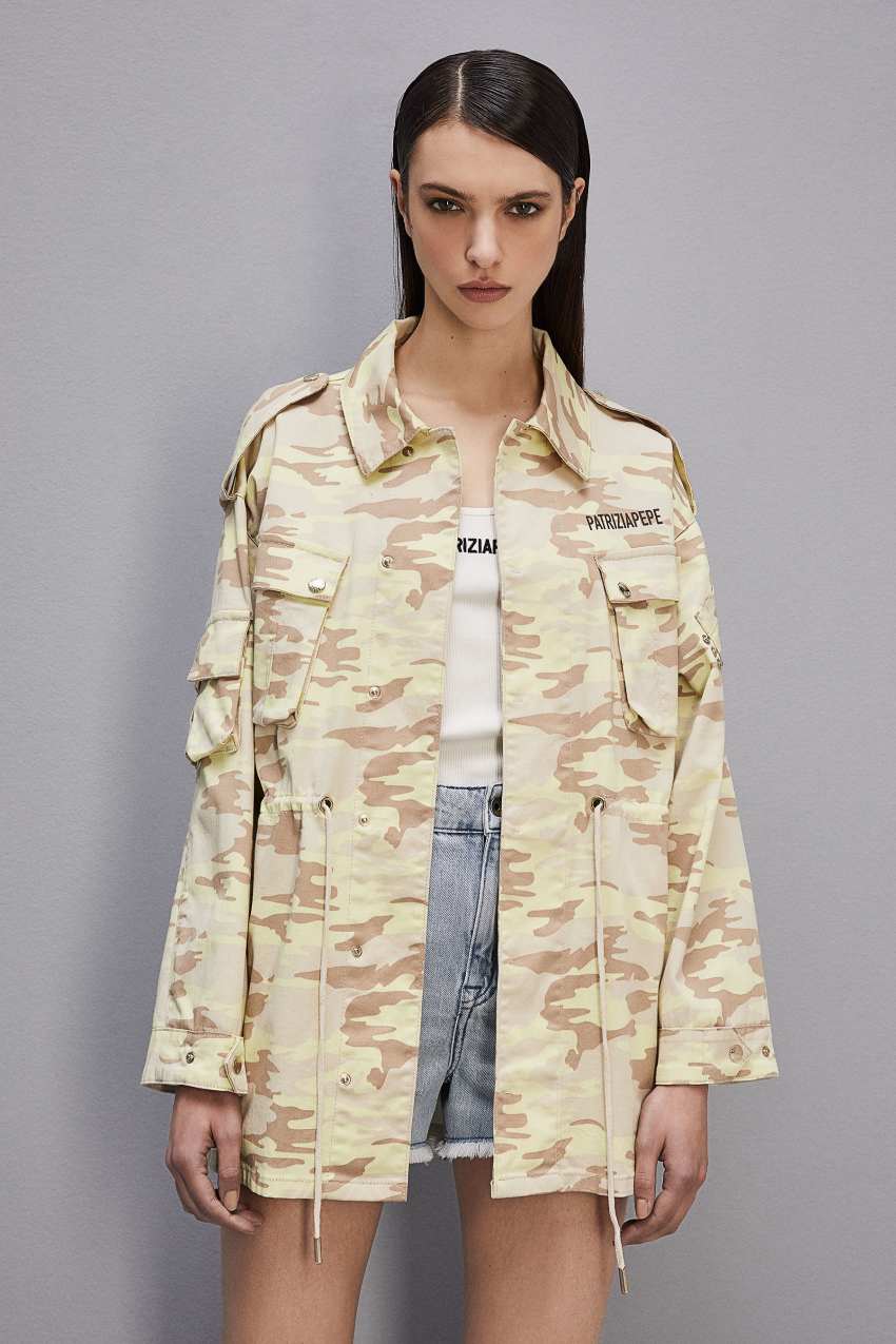 Patrizia Pepe Camouflage Over Jacket Militare | XVD847506