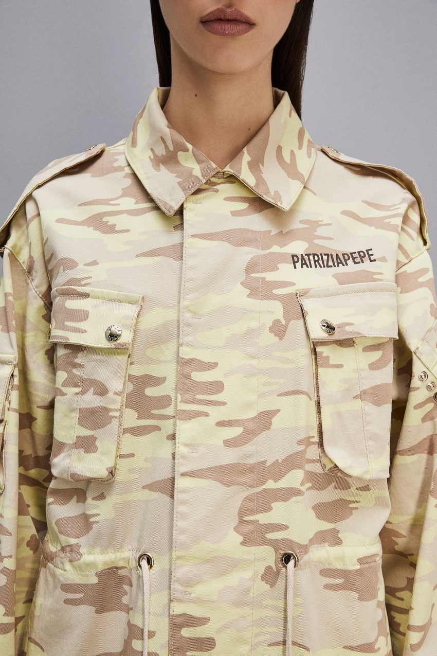 Patrizia Pepe Camouflage Over Jacket Militare | XVD847506