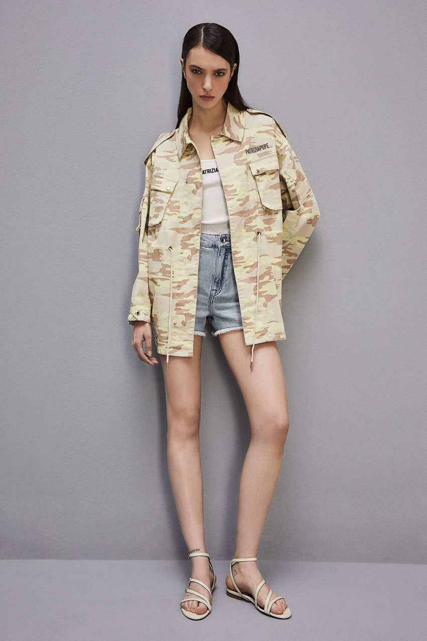 Patrizia Pepe Camouflage Over Jacket Militare | XVD847506