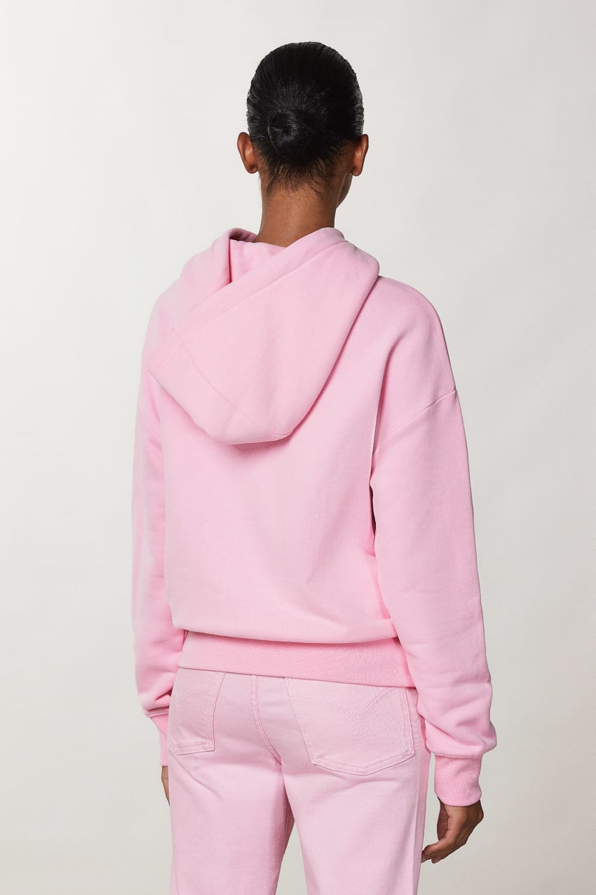 Patrizia Pepe Cotton Sweatshirt With Hood Roze | UJO603917