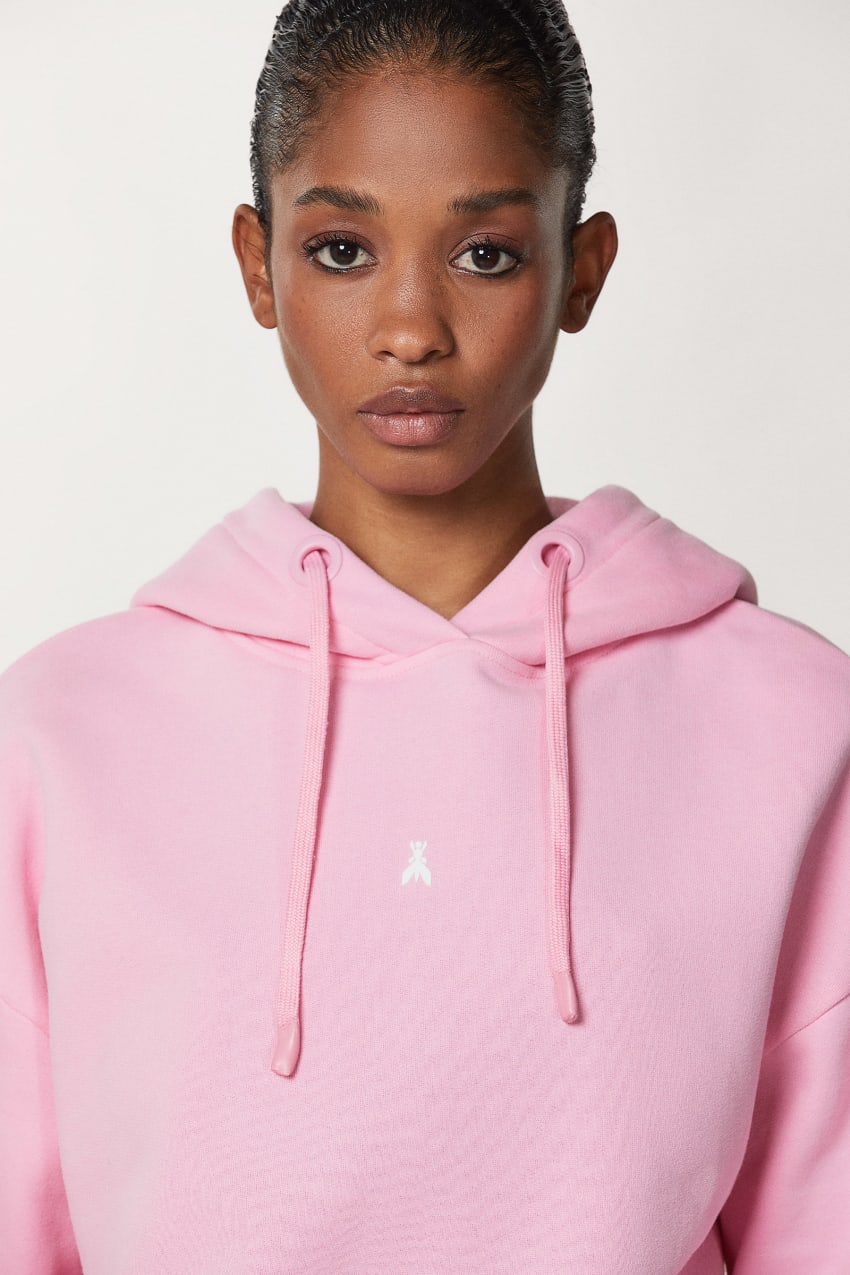 Patrizia Pepe Cotton Sweatshirt With Hood Roze | UJO603917