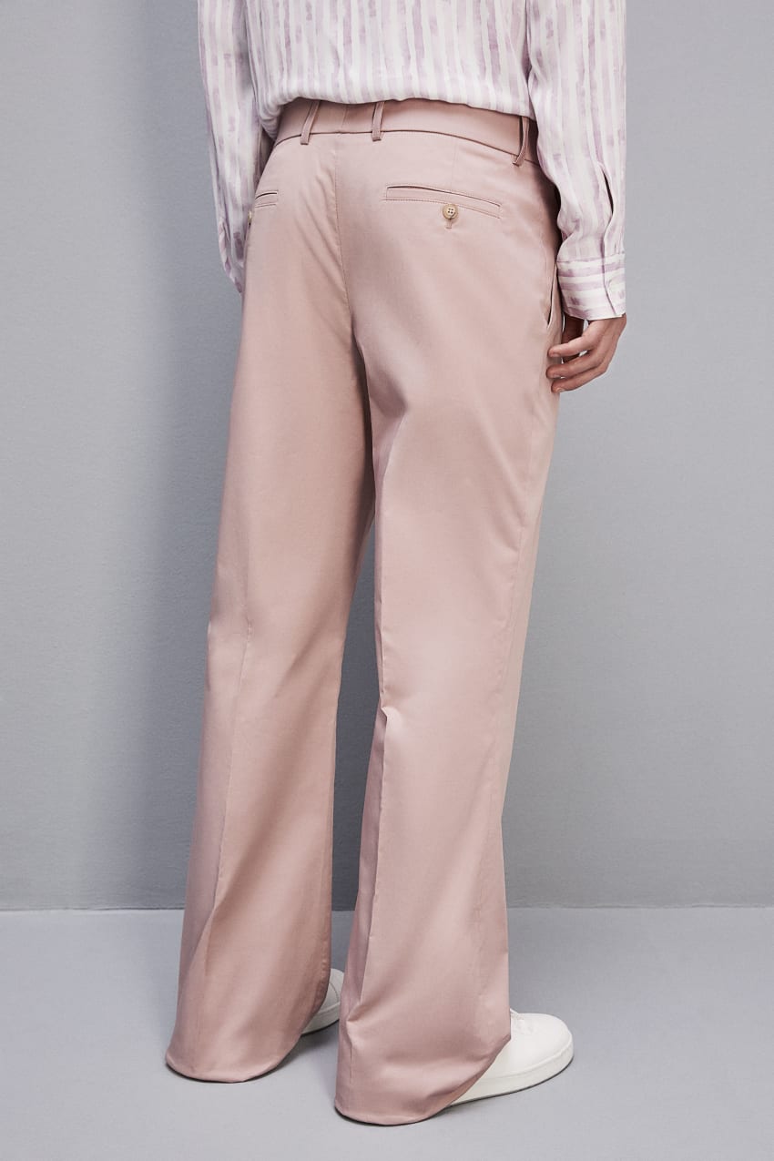 Patrizia Pepe Cotton Twill Trumpet Pants Roze | OUM246031