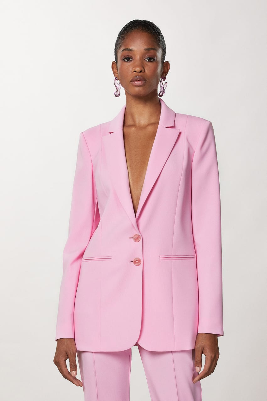 Patrizia Pepe Crepe Blazer Jacket Roze | CFJ601523