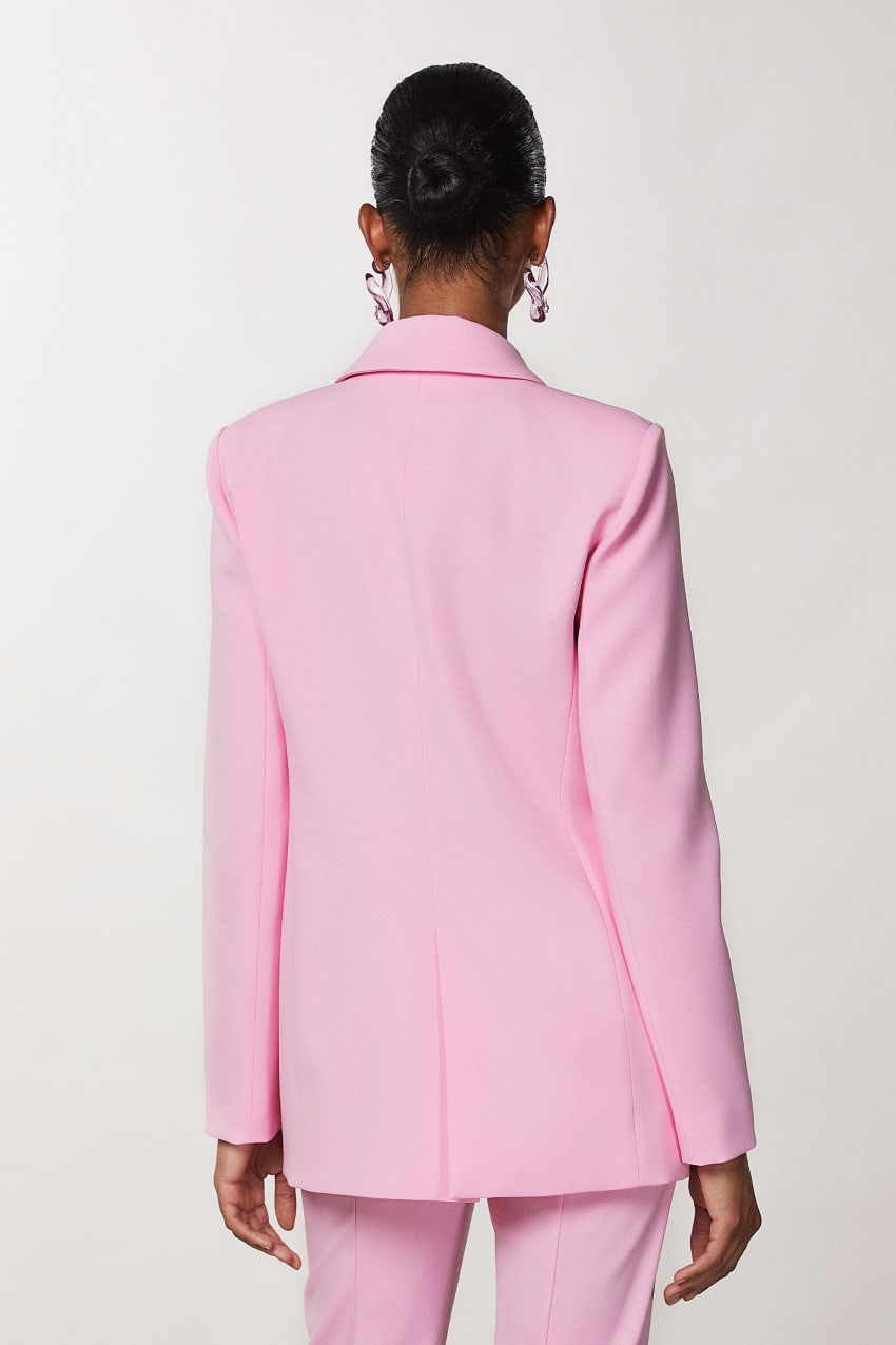 Patrizia Pepe Crepe Blazer Jacket Roze | CFJ601523