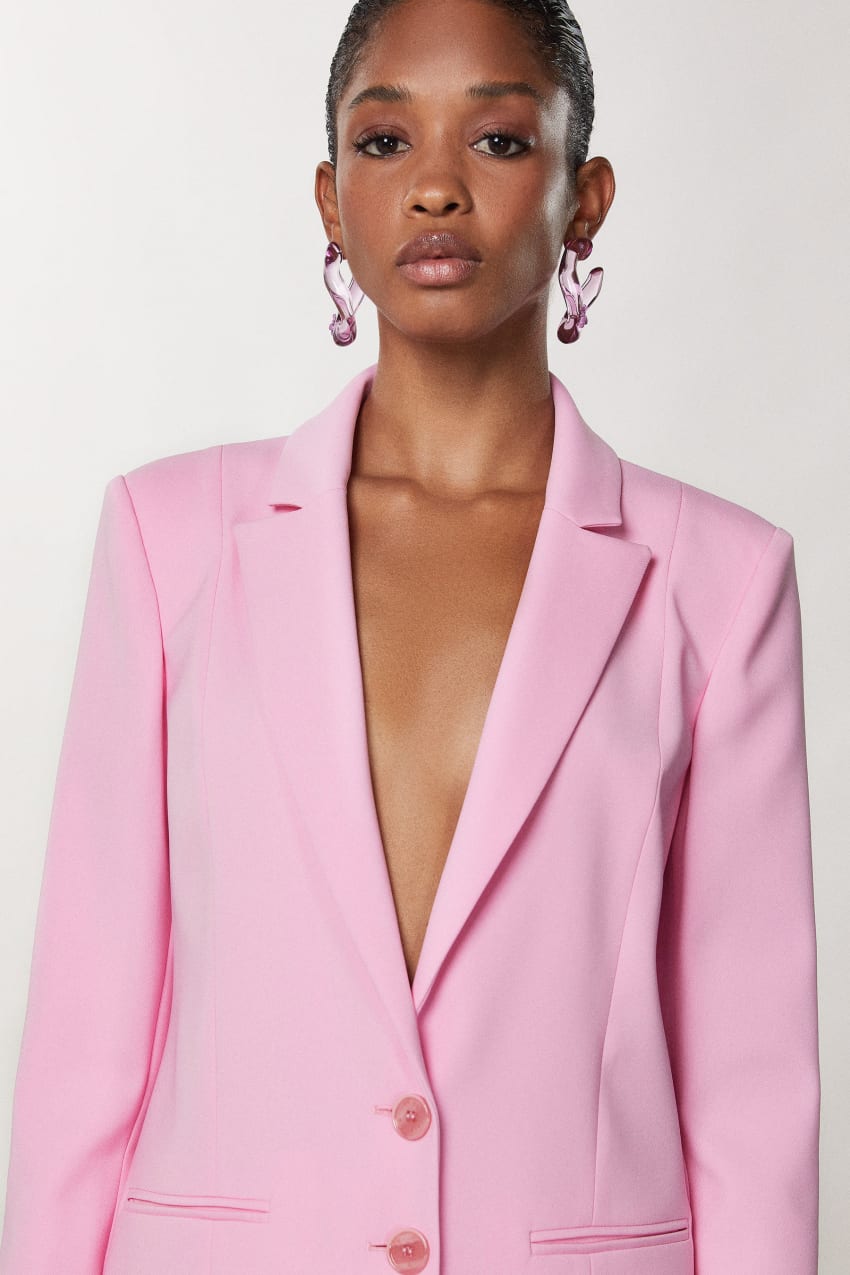 Patrizia Pepe Crepe Blazer Jacket Roze | CFJ601523