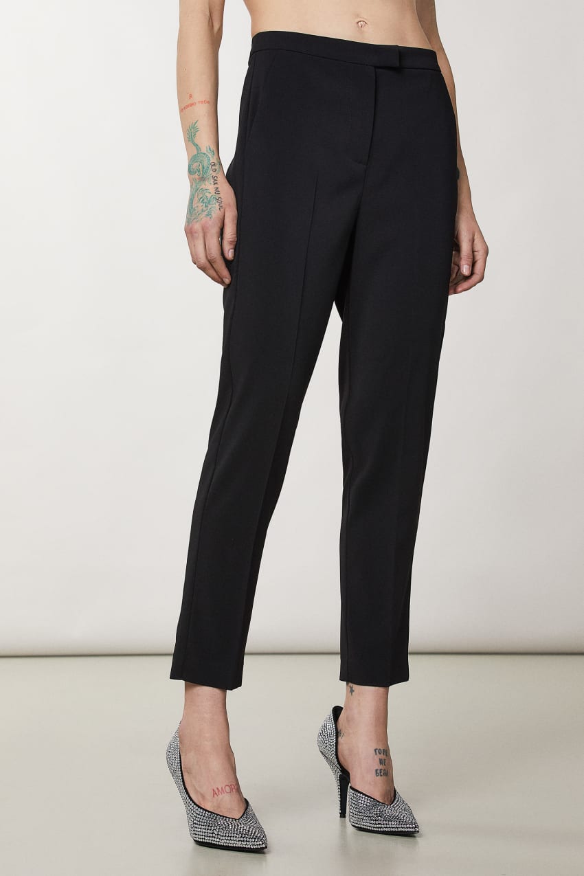 Patrizia Pepe Essential Cigarette Pants Zwart | GJC642170