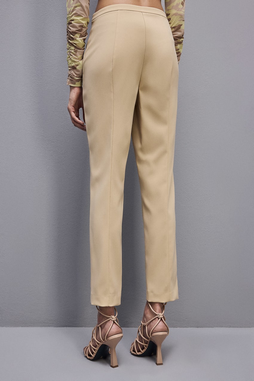 Patrizia Pepe Essential Cigarette Pants Beige | DRY210638