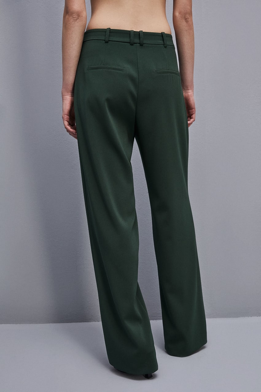 Patrizia Pepe Essential Crepe Pants Groen | AWP148597