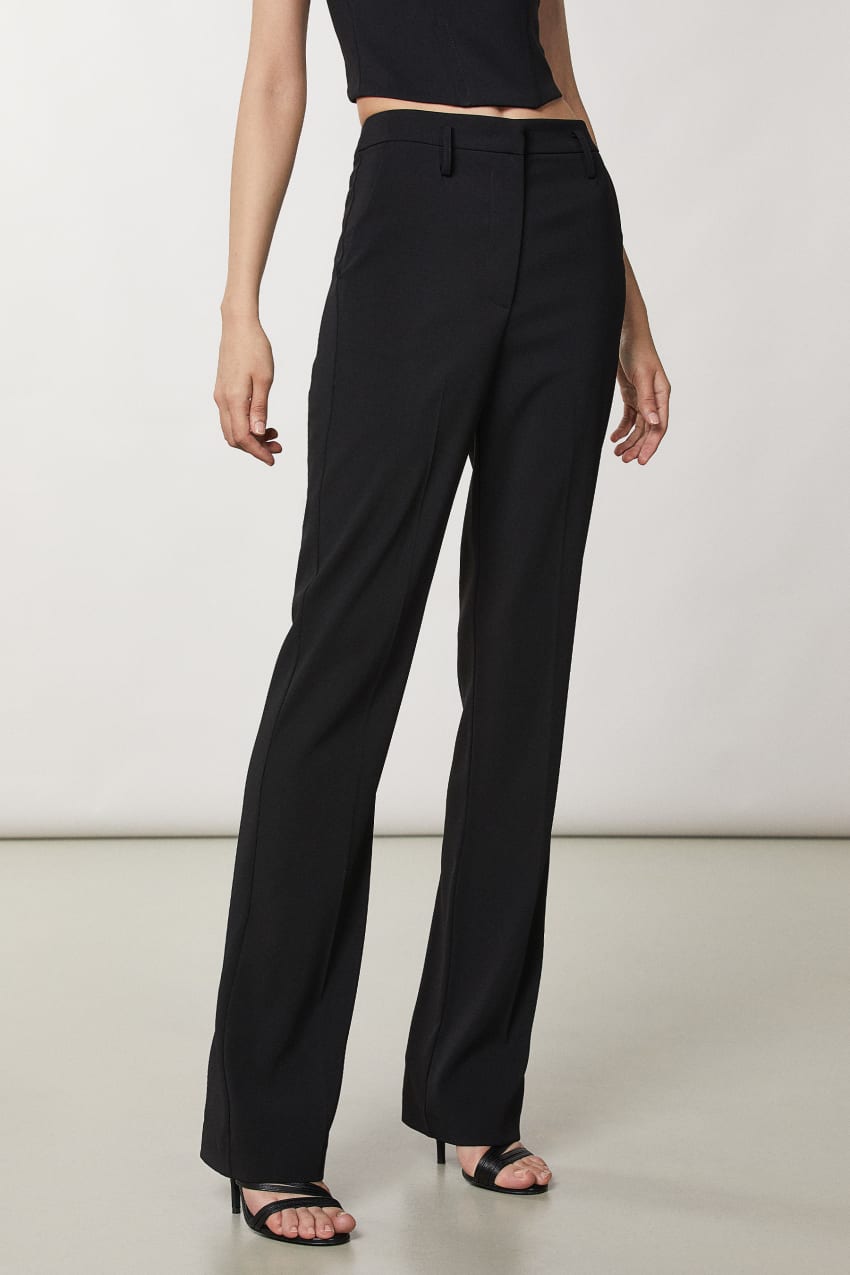 Patrizia Pepe Essential Crepe Pants Zwart | JUH306791