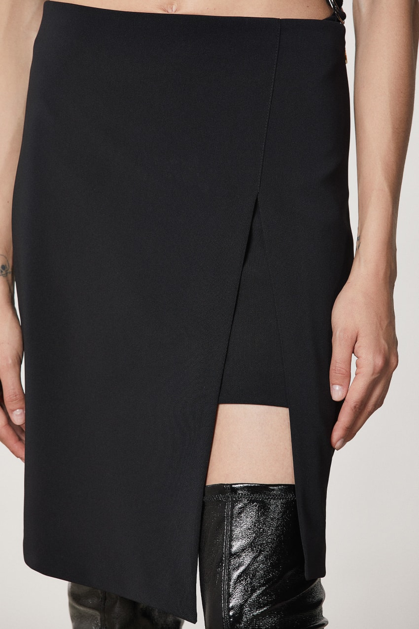 Patrizia Pepe Essential Crepe Pencil Skirt Zwart | OJE597306