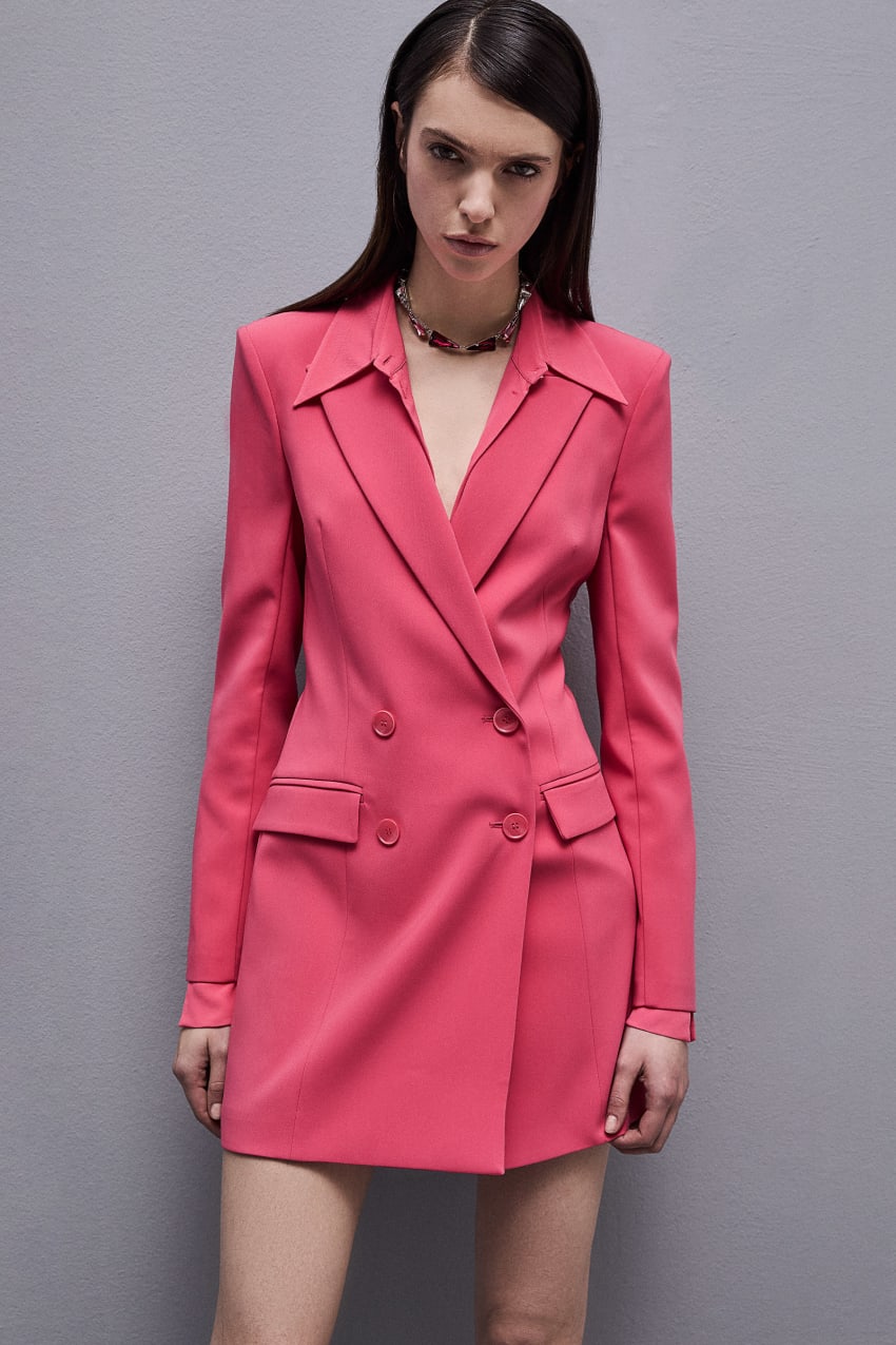 Patrizia Pepe Essential Double-breasted Suit Jacket Roze | IZF279018