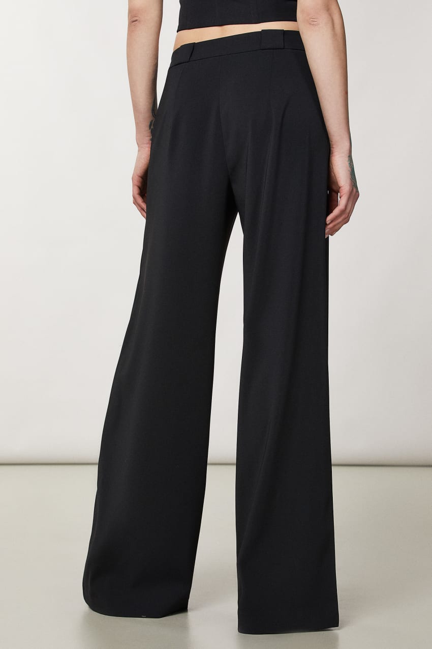 Patrizia Pepe Essential Palazzo Pants Zwart | UWP478201