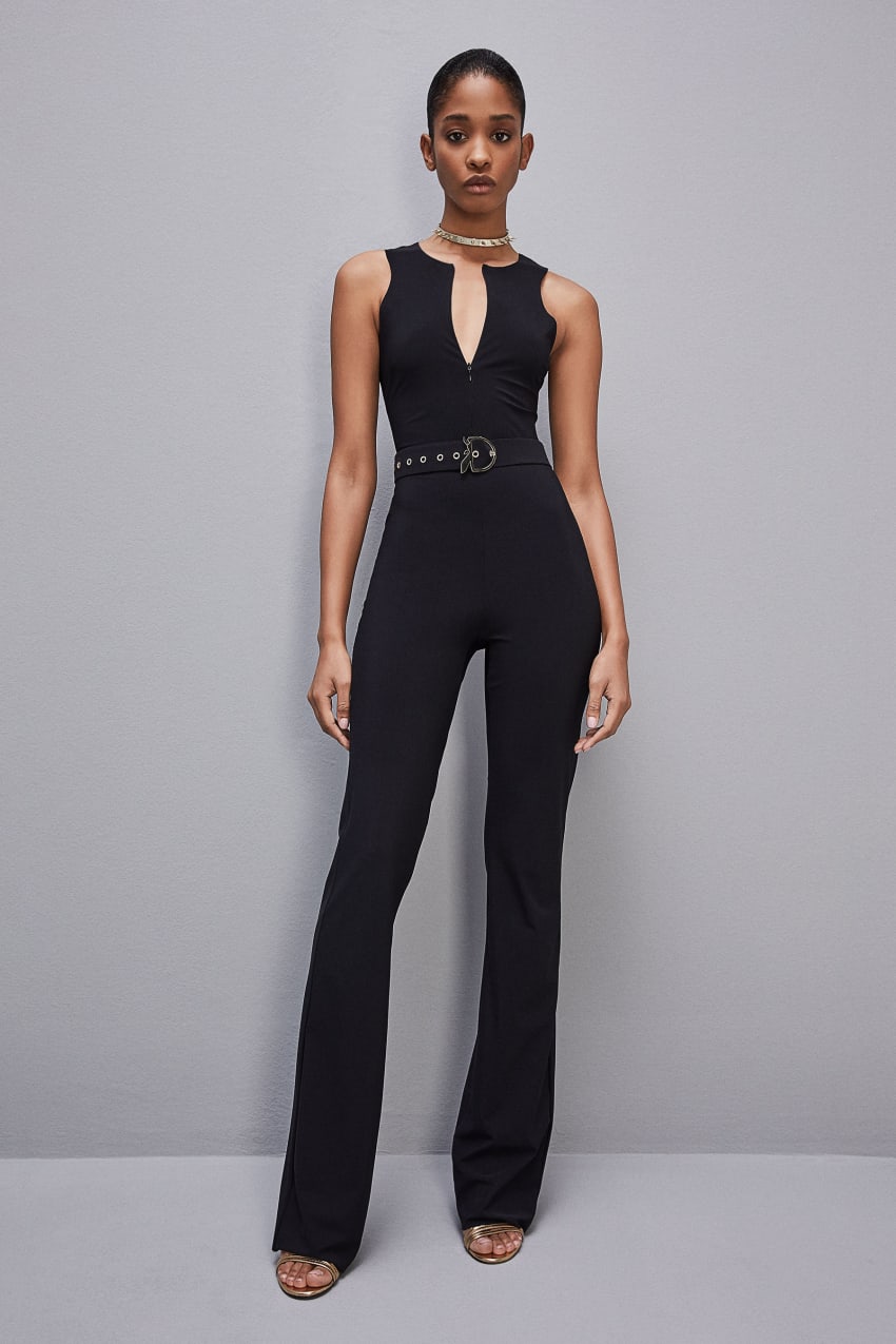 Patrizia Pepe Essential Stretch Technical Jersey Bodysuit Zwart | DGW809146