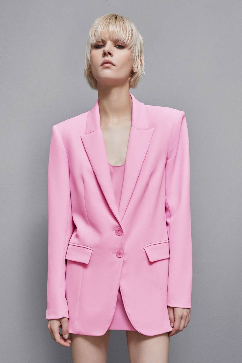 Patrizia Pepe Essential Two-button Blazer Roze | WKS951346