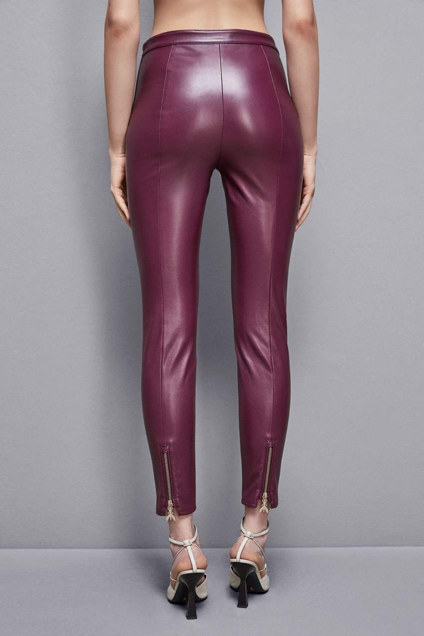 Patrizia Pepe Faux Leather Leggings Paars | QDI406723