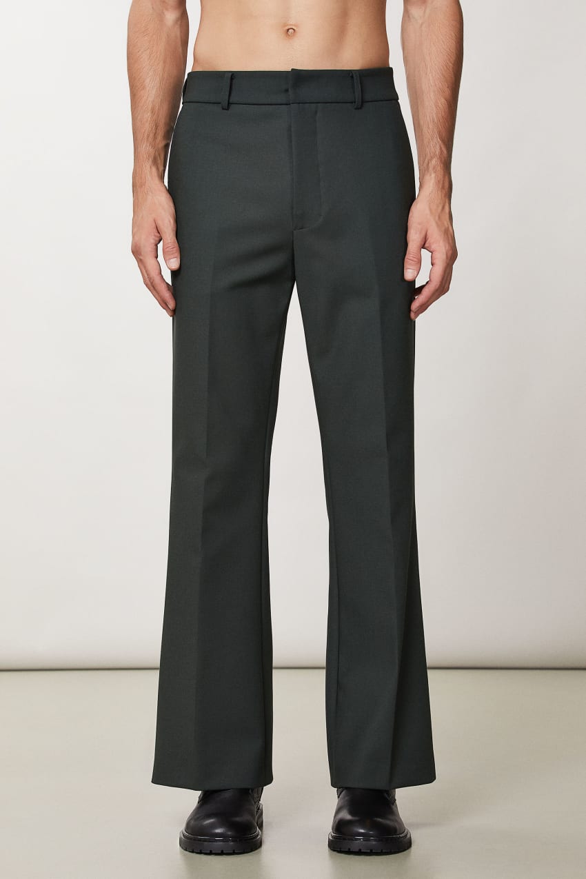 Patrizia Pepe Flare Pants In Technical Fabric Groen | CQK854931