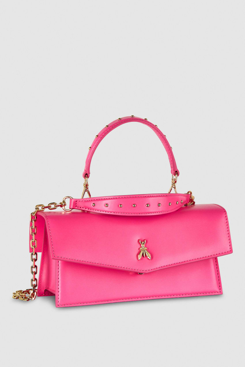 Patrizia Pepe Fly Bamby Leather Shoulder Bag Roze | BJS502374