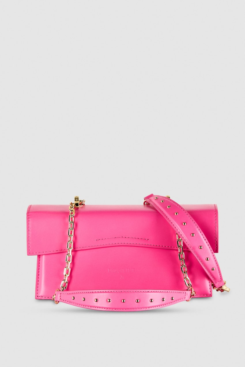 Patrizia Pepe Fly Bamby Leather Shoulder Bag Roze | BJS502374