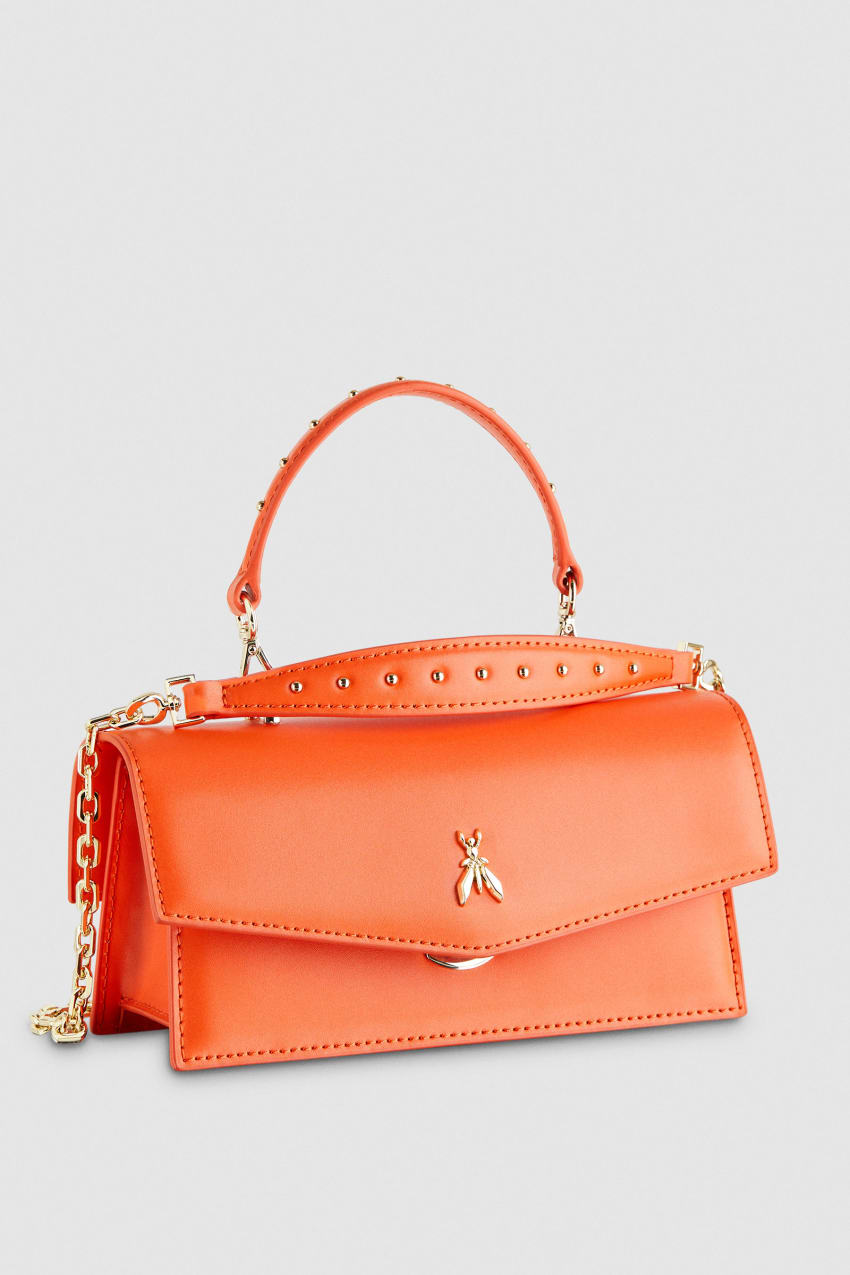 Patrizia Pepe Fly Bamby Leather Shoulder Bag Oranje | AFC592316