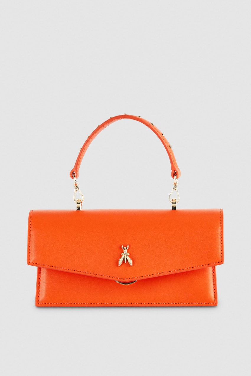 Patrizia Pepe Fly Bamby Leather Shoulder Bag Oranje | AFC592316