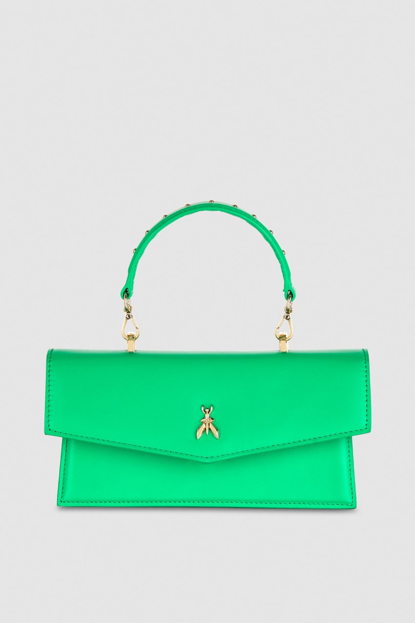 Patrizia Pepe Fly Bamby Leather Shoulder Bag Groen | MUP921368